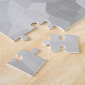 Modern - graue und weiße Polygon-Form abstrakt Puzzle (Seite)