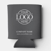 Modern Graue Unternehmenslogo Dosenkühler (Rückseite)