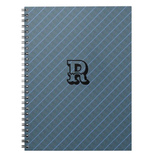 MODERN GRAY BLUE NIEDLICH Spiral Foto Notebook Notizblock (Vorderseite)