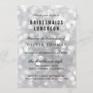 Modern Gray Bridesmaids Luncheon Einladungskarte Einladung