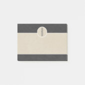Modern Gray & Brown Kraft Rustic Monogram Initial Post-it Klebezettel (Vorderseite)