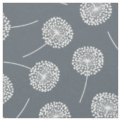 Modern Gray Dandelion Fabric Stoff (Nahaufnahme)