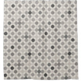 Modern Gray Geometric Circles Guest Wow Decor Duschvorhang (Vorderseite)