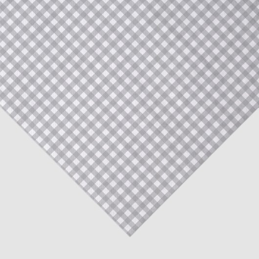 Modern Gray Gingham Seidenpapier (Ausschnitt)