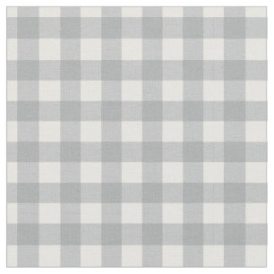 Modern Gray Gingham Stoff