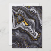 Modern Gray Gold Agate Hochzeit Einladung (Rückseite)