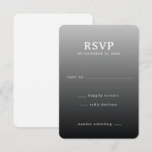 Modern Gray Gradient RSVP Karte (Vorne/Hinten)