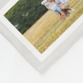 Modern Gray Monochrome Family Foto Collage Fleecedecke (Ecke)