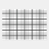 Modern Gray Plaid Minimalist Gift Geschenkpapier Set (Vorderseite)