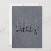 Modern gray stylish Textured Birthday (Vorderseite)