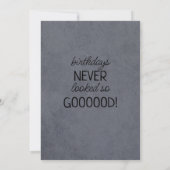 Modern gray stylish Textured Birthday (Rückseite)