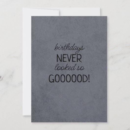 Modern gray stylish Textured Birthday (Rückseite)