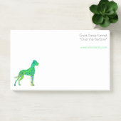 Modern Great Dane Green Post-it Klebezettel (Büro)