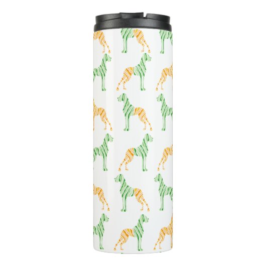 Modern Great Dane Muster Thermosbecher (Rückseite)