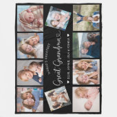 Modern Great Grandma 10 Photo Collage Cute Heart Fleecedecke (Vorderseite)