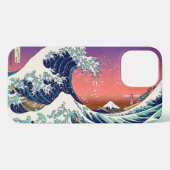 Modern Great Wave Hokusai Pop Art  iPhone Hülle (Rückseite (Horizontal))