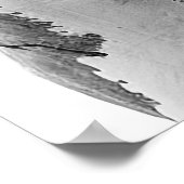 Modern Great White Shark Portrait Poster (Ecke)