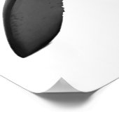 Modern Great White Shark Portrait Poster (Ecke)