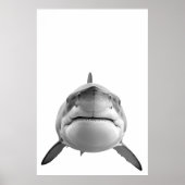 Modern Great White Shark Portrait Poster (Vorne)