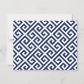 MODERN GREEK KEY PERSONALISIERT STATIONARY MITTEILUNGSKARTE (Rückseite)