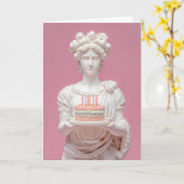 Modern Greek Statue Funny Birthday Card Karte (Gelbe Blume)