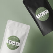 Modern Green 100% Vegan Product Label Runder Aufkleber