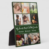 Modern Green 9 Foto Collage für Opa Fotoplatte (Seite)