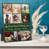 Modern Green 9 Foto Collage für Opa Fotoplatte (Seite)