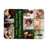 Modern Green 9 Foto Collage für Opa Magnet (Horizontal)