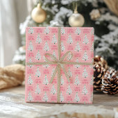 Modern Green and Pink Christmas Wrapping Paper Geschenkpapier