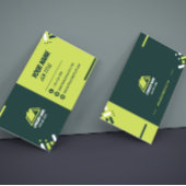 Modern Green and White Professional Business Card Visitenkarte