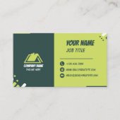 Modern Green and White Professional Business Card Visitenkarte (Vorderseite)