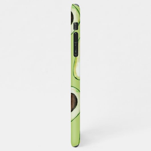 Modern Green Avocado Fusion Zitat iPhone Hülle (Linke Seite)