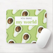 Modern Green Avocado Fusion Zitat Mousepad (Mit Mouse)