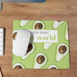 Modern Green Avocado Fusion Zitat Mousepad