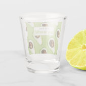 Modern Green Avocado Fusion Zitat Schnapsglas (Rückseite)