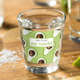 Modern Green Avocado Fusion Zitat Schnapsglas