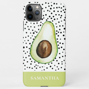 Modern Green Avocado Personalisiert Name  iPhone 11Pro Max Hülle