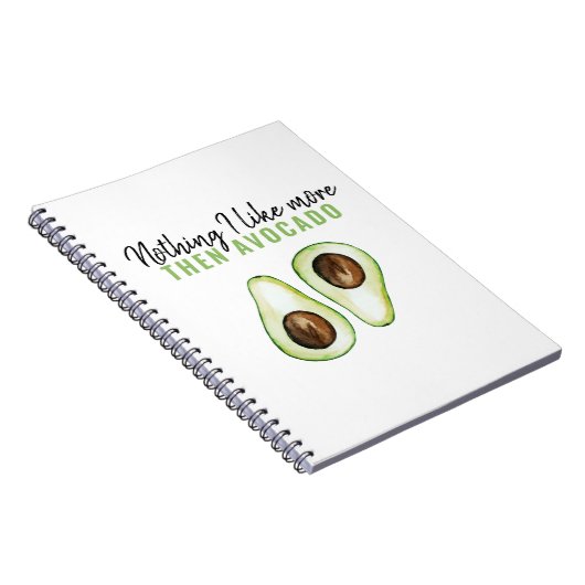 Modern Green Avocado Zitat von Avocado Lover Gesch Notizblock (Rechte Seite)