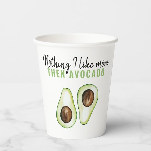 Modern Green Avocado Zitat von Avocado Lover Gesch Pappbecher (Rückseite)