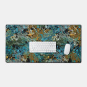 Modern Green Blue Camo Army Masculine Custom Name Schreibtischunterlage (Tastatur & Maus)