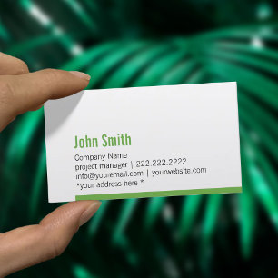 Modern Green Bold Border Business Card Visitenkarte