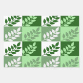 Modern Green Botanical Leaf Pattern Wrapping Paper Geschenkpapier Set (Vorderseite 3)