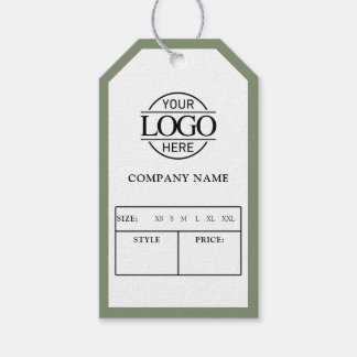 Modern Green Business Logo Clothing Price Hang Tag Geschenkanhänger