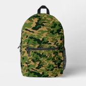 Modern Green Camouflage Backpack – Premium Army Bedruckter Rucksack (Vorderseite)