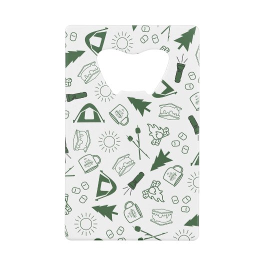 Modern Green Camp Bachelorette Weekend Geldbeutel Flaschenöffner (Vorderseite)