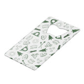 Modern Green Camp Bachelorette Weekend Geldbeutel Flaschenöffner (Vorderseite Schrägansicht)