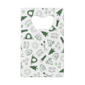 Modern Green Camp Bachelorette Weekend Geldbeutel Flaschenöffner (Rückseite)