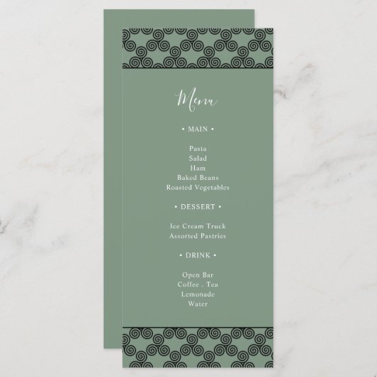 Modern Green Celtic Knot Irish Wedding Einladung (Vorne/Hinten)