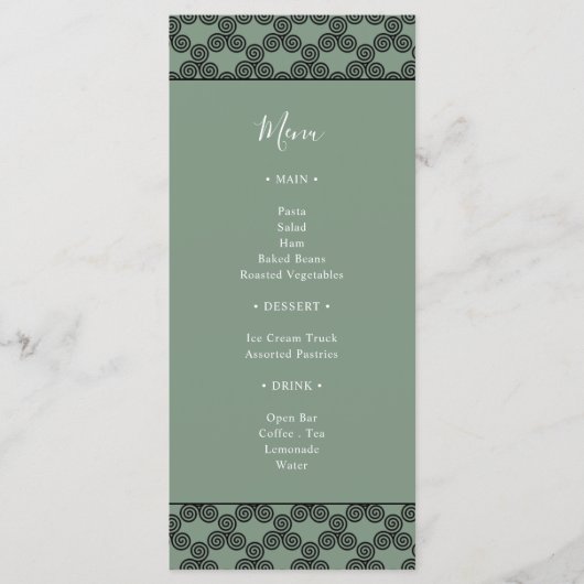 Modern Green Celtic Knot Irish Wedding Einladung (Vorderseite)